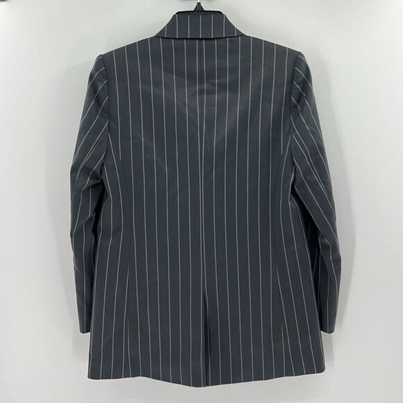 L'AGENCE Women's Aimee Pinstripe Double Breasted Blazer - Gray - 2 - NWT - Picture 8 of 8